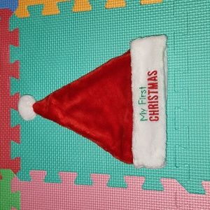 Carter's size 0-3 months,  "My First Christmas" Santa hat,  like new